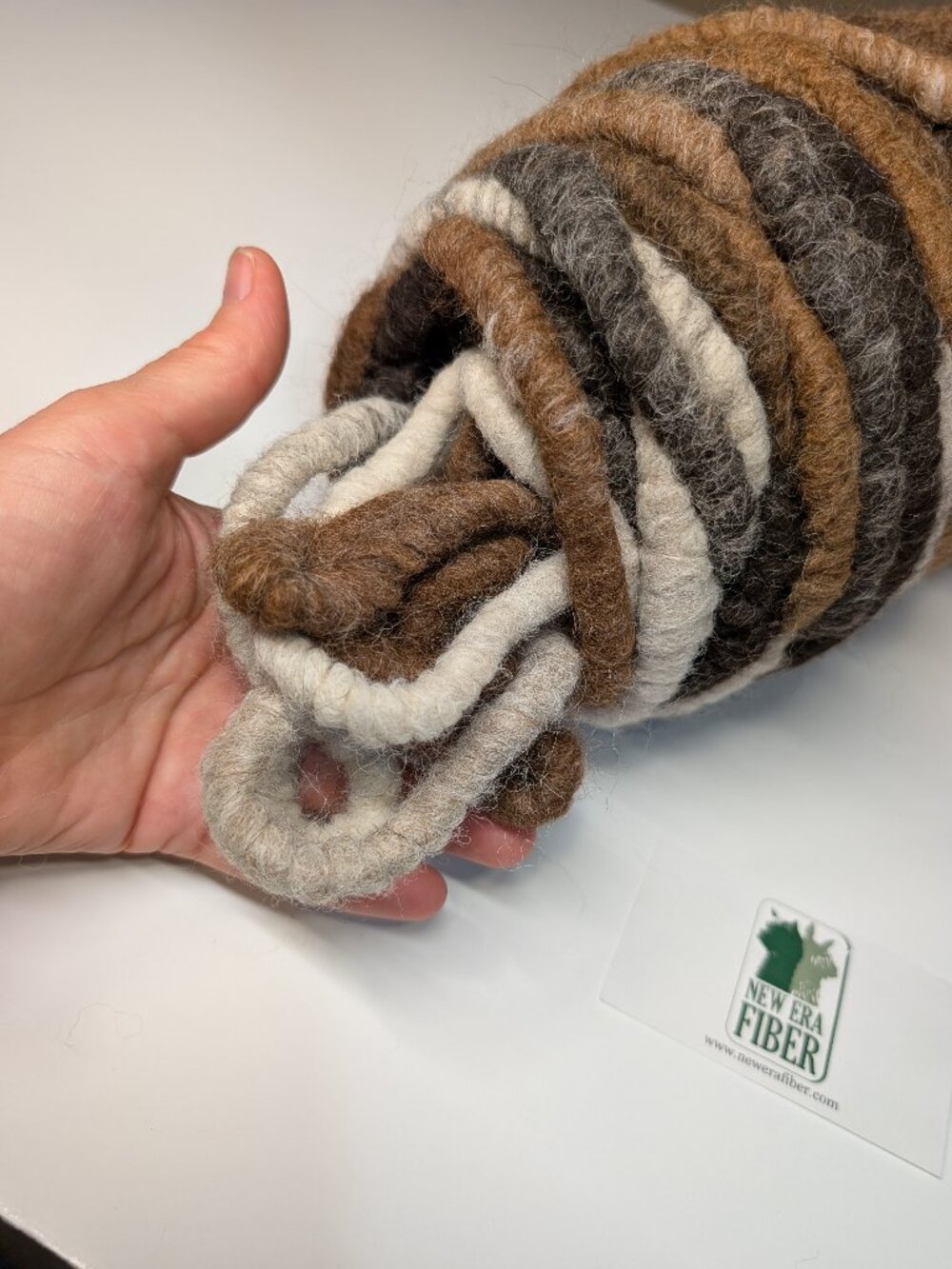 New Era Fiber 3 Color Pinto Rug Yarn 2 lb 75 Yards Chunky